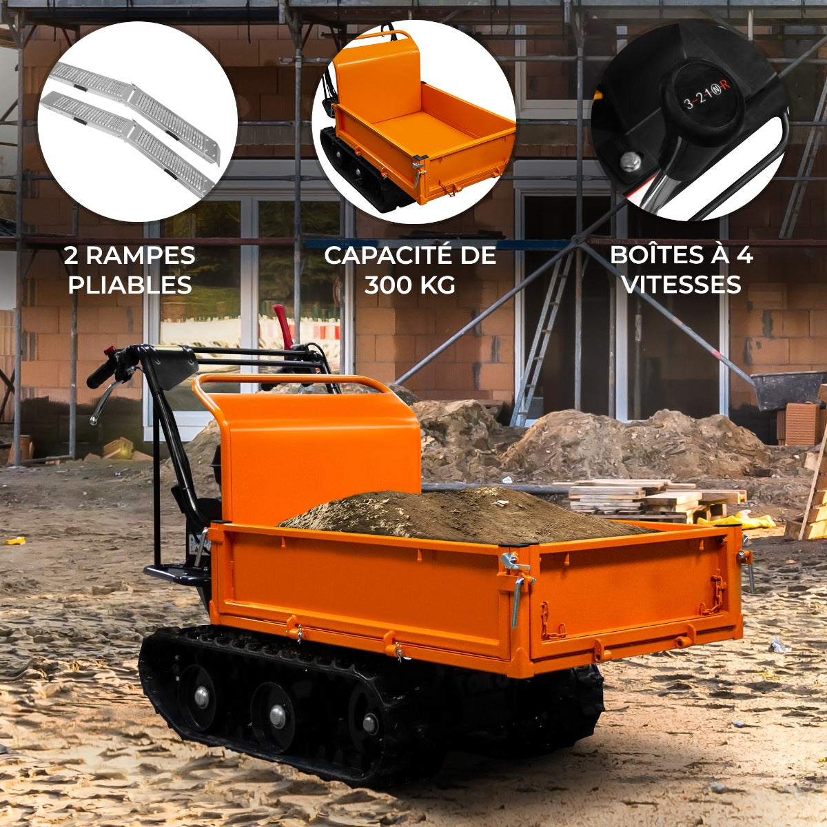 Mini Dumper à Chenilles 6.5CV