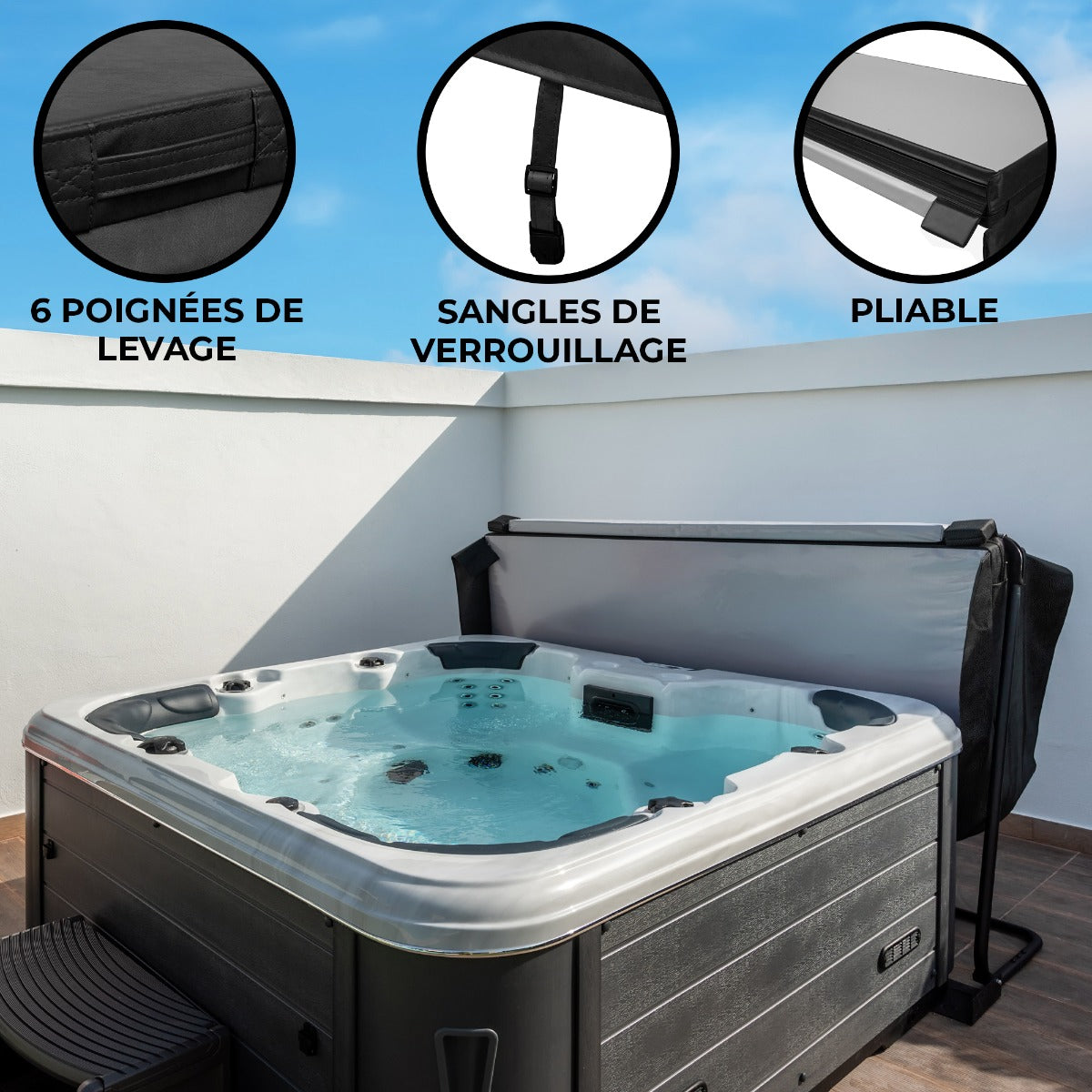 Couverture de Jacuzzi 2.2m - Noir