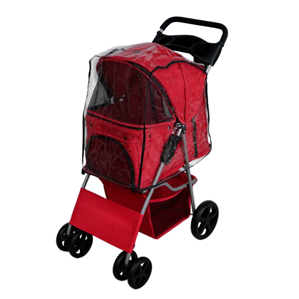 Poussette pour Animal de Compagnie – Rouge