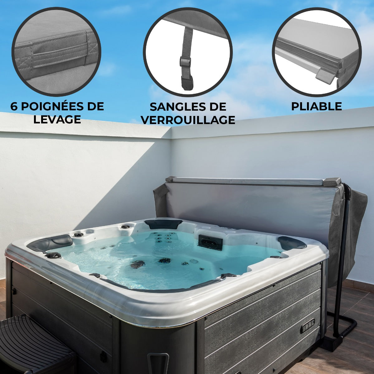 Couverture de Jacuzzi 2.2m - Gris