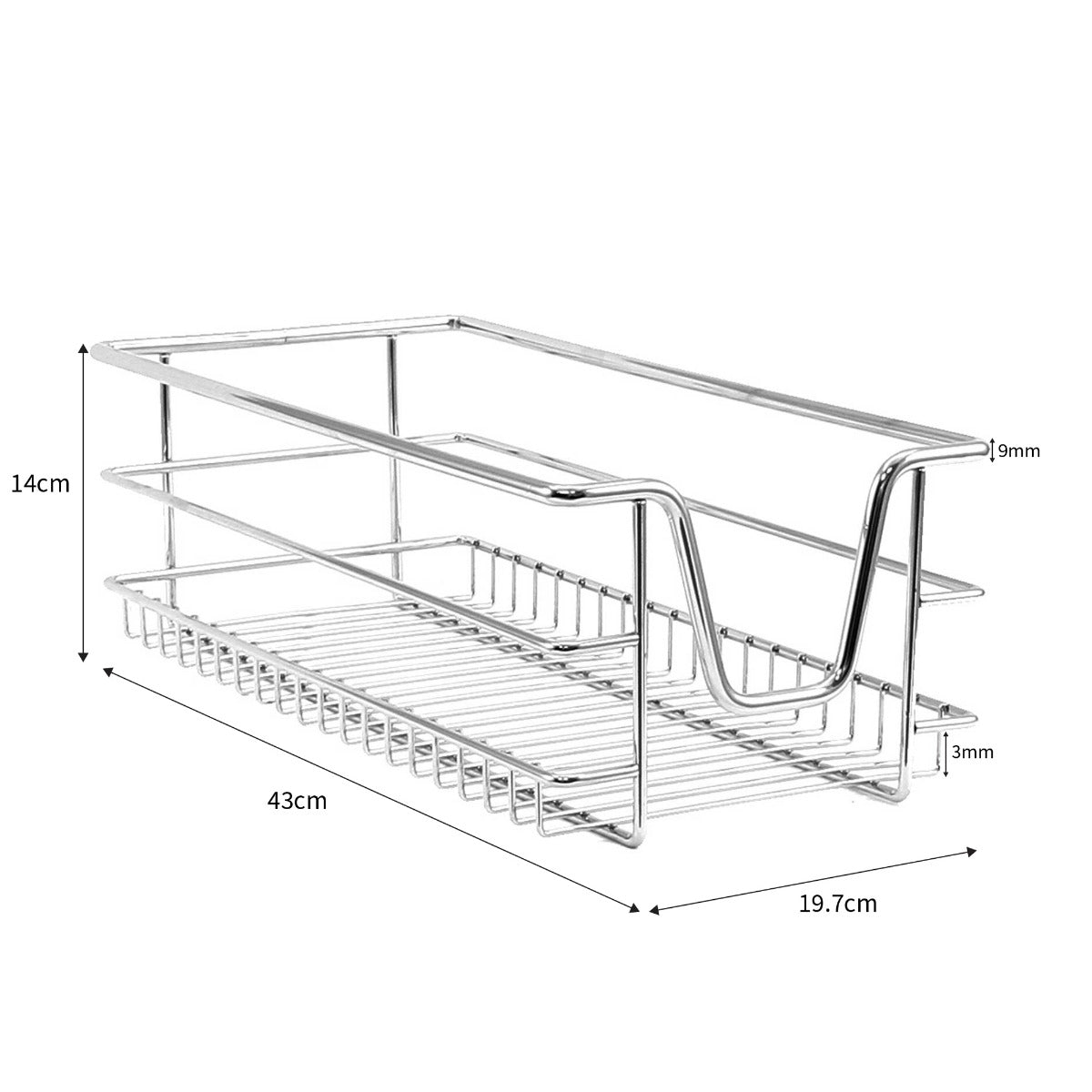 6 Paniers Coulissants pour Placard ou Cabinet de Cuisine de 30cm