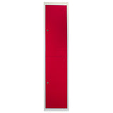 3 x casiers de rangement en métal - Deux portes, Rouge - A plat