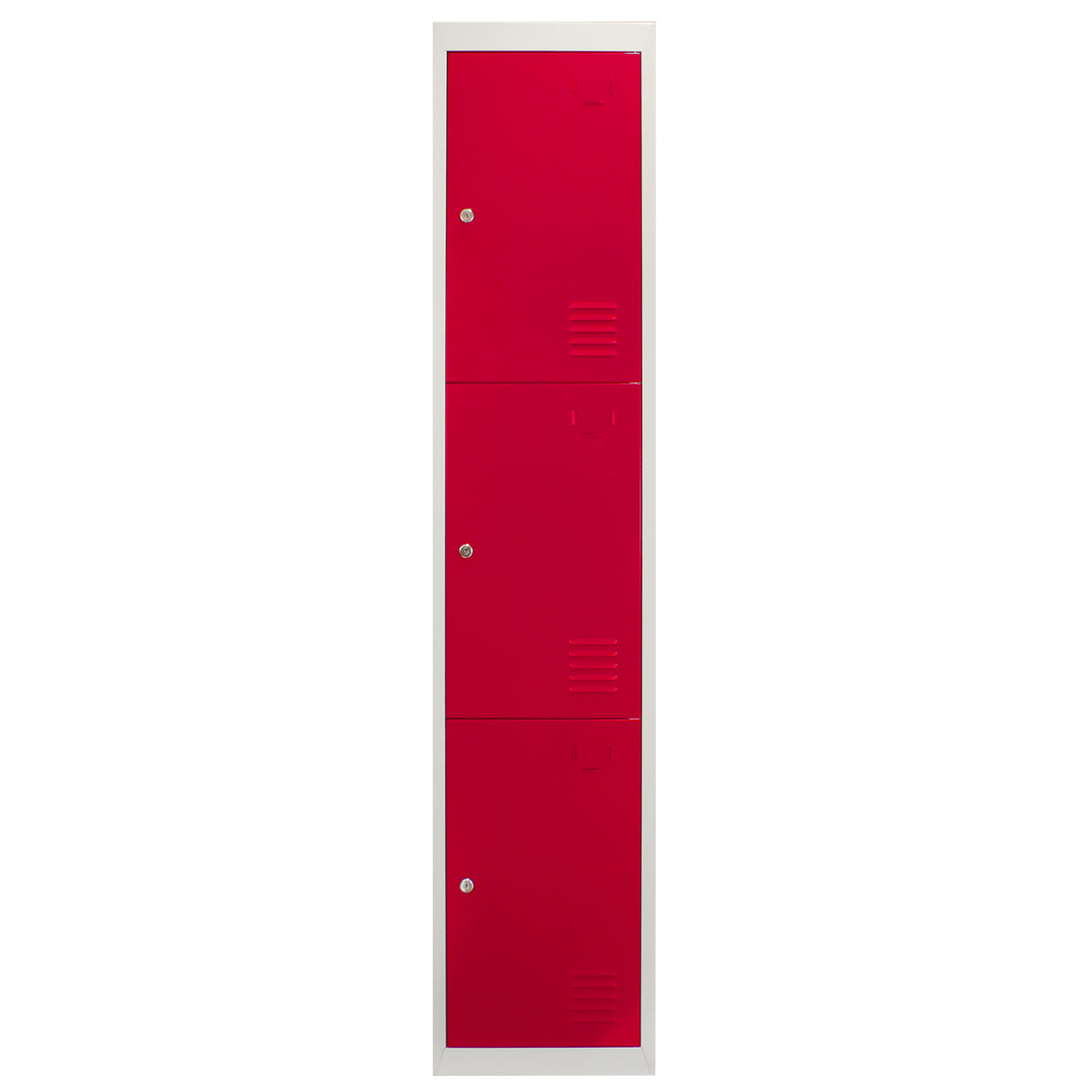 Casiers Vestiaires Métalliques Rouge à 3 Portes livré à plat