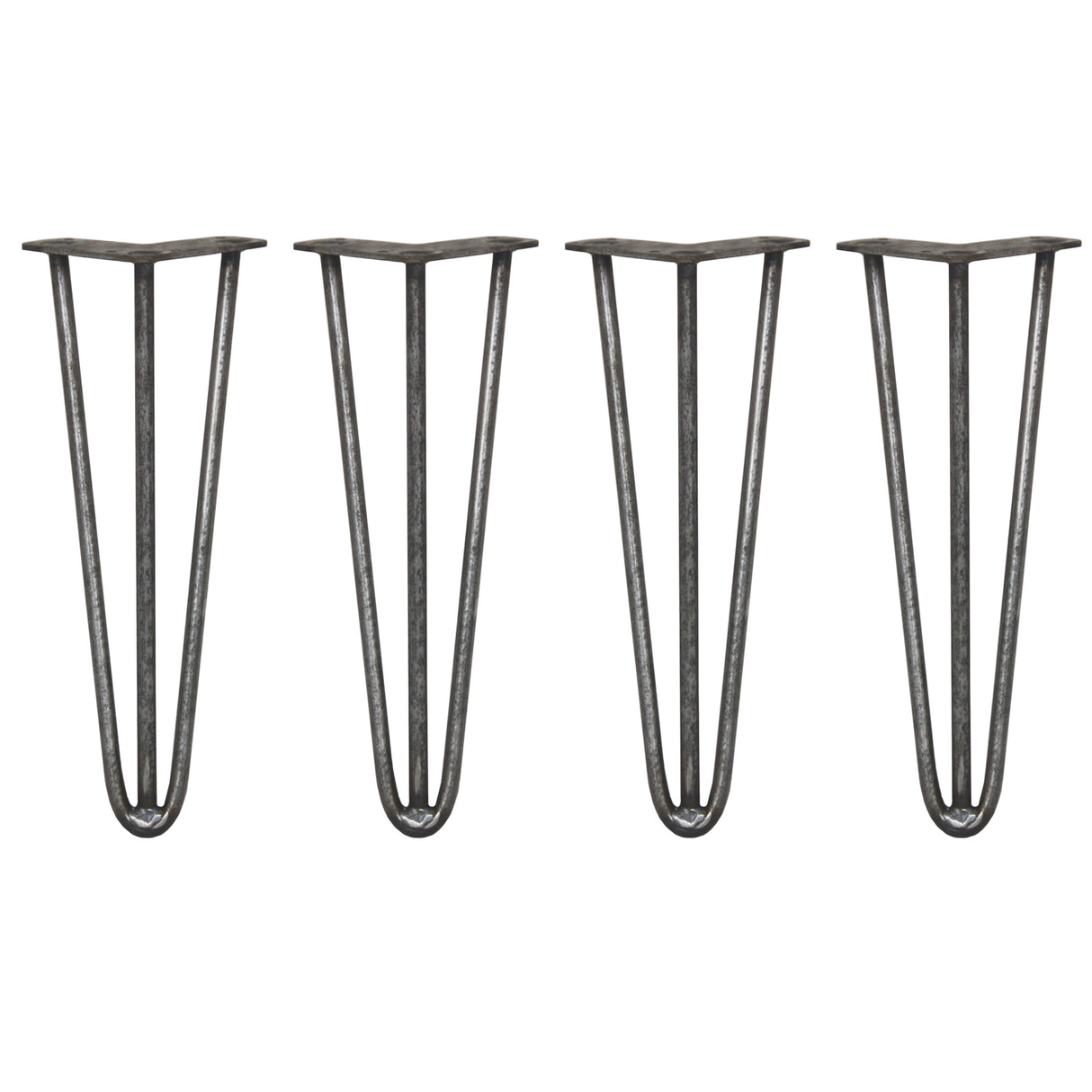 4 Pieds de Table en Epingle à Cheveux - 35,5cm - 3 Tiges - 12mm