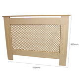 Cache Radiateur en MDF Naturel Personnalisable de 111,5cm de large