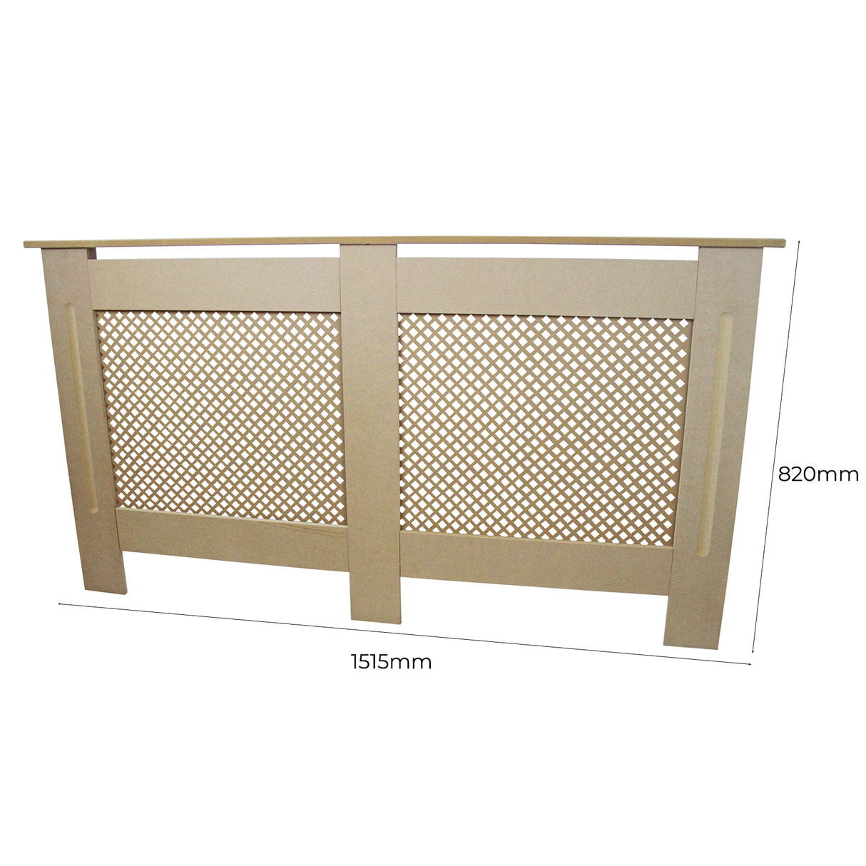 Cache Radiateur en MDF Naturel de 151,5cm de Large