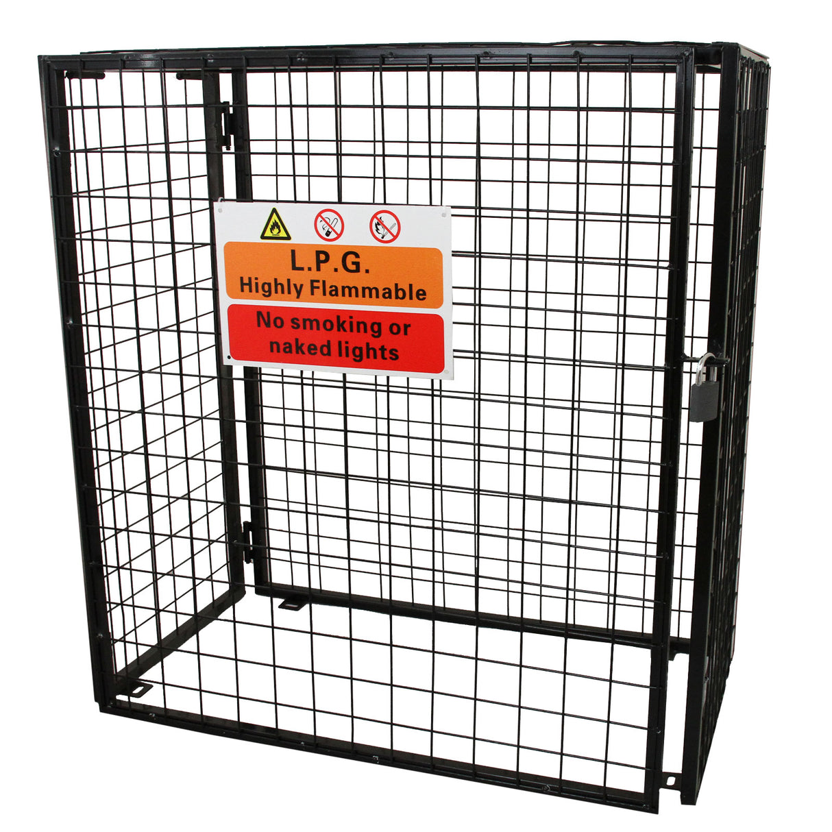 Cage Métallique de 118cm de large pour Bouteilles de Gaz