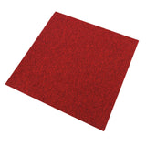 Dalle de Moquette Couleur Rouge Ecarlate, 20 Dalles de 50cm x 50cm (5m²)