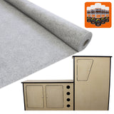 11m² Doublure Intérieure Feutre Argenté & Unité de Cuisine MDF pour Campervan