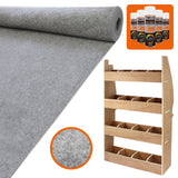 11m² Doublure Intérieure Feutre Gris Foncé & Rangement MDF pour Berlingo