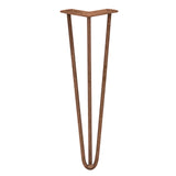 4 Pieds de Table en Epingle à Cheveux - 40,6cm- 3 Tiges - 10mm - Cuivre