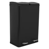 Poubelle de Recyclage 60L Double Noire