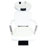 Fauteuil Salon de Coiffure avec Lavabo Blanc