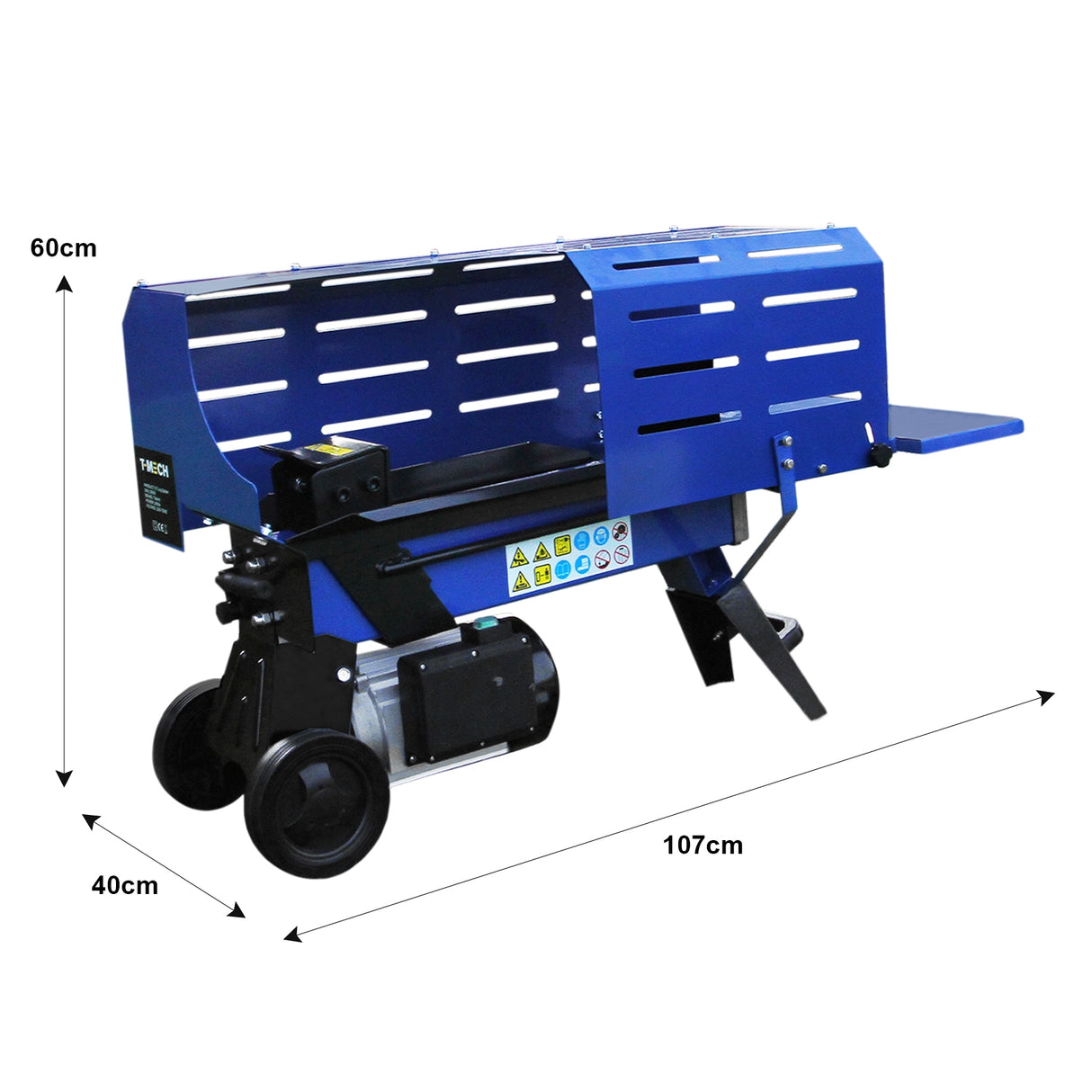 T-Mech Fendeur de bûches 5T Électrique et Déchiqueteuse de Bois 6.5CV