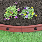 Bordures de Pelouse Flexibles 1.2m Terracotta x 40