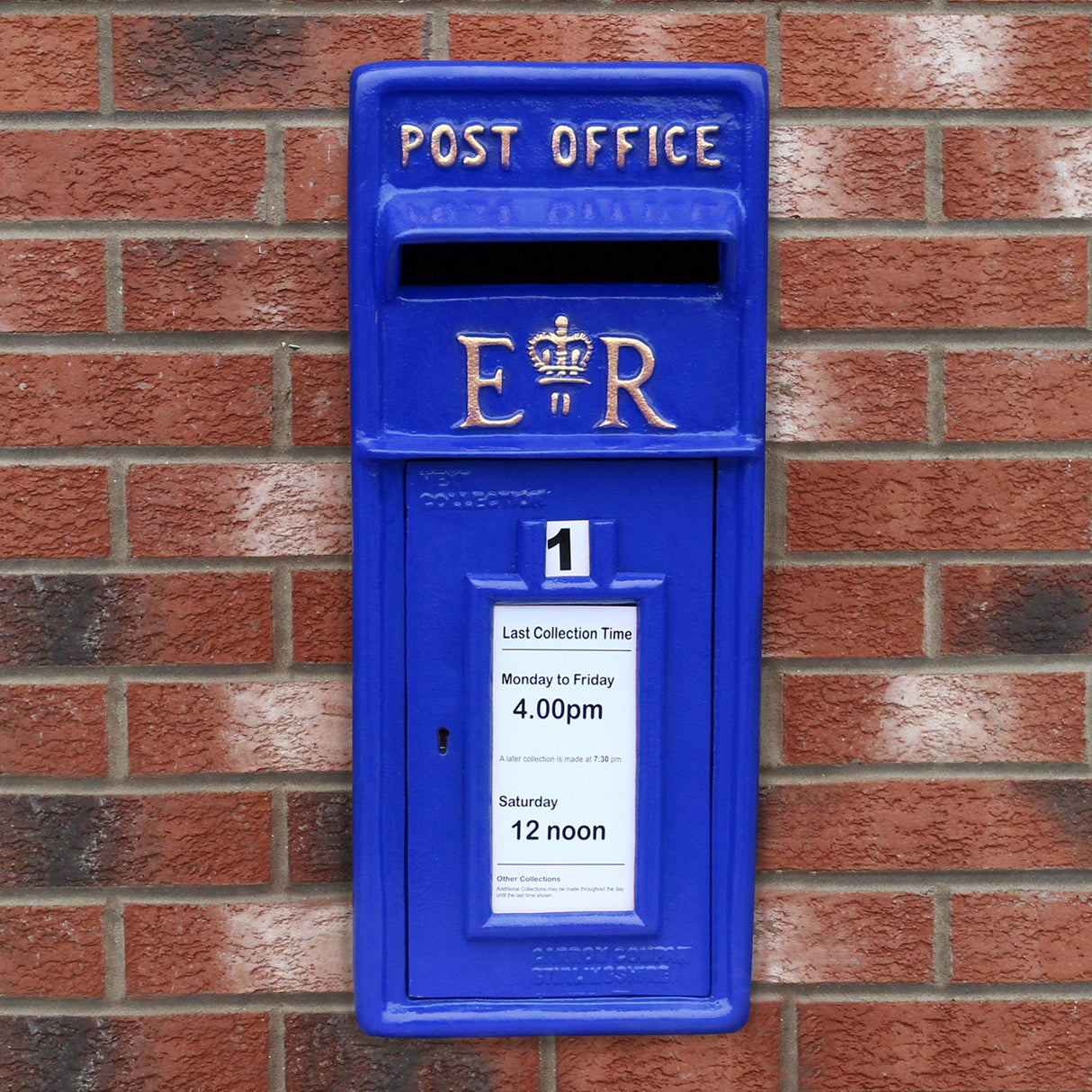 Boîte aux Lettres Bleue avec Support