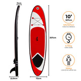 Planche de SUP Gonflable Rouge 3m