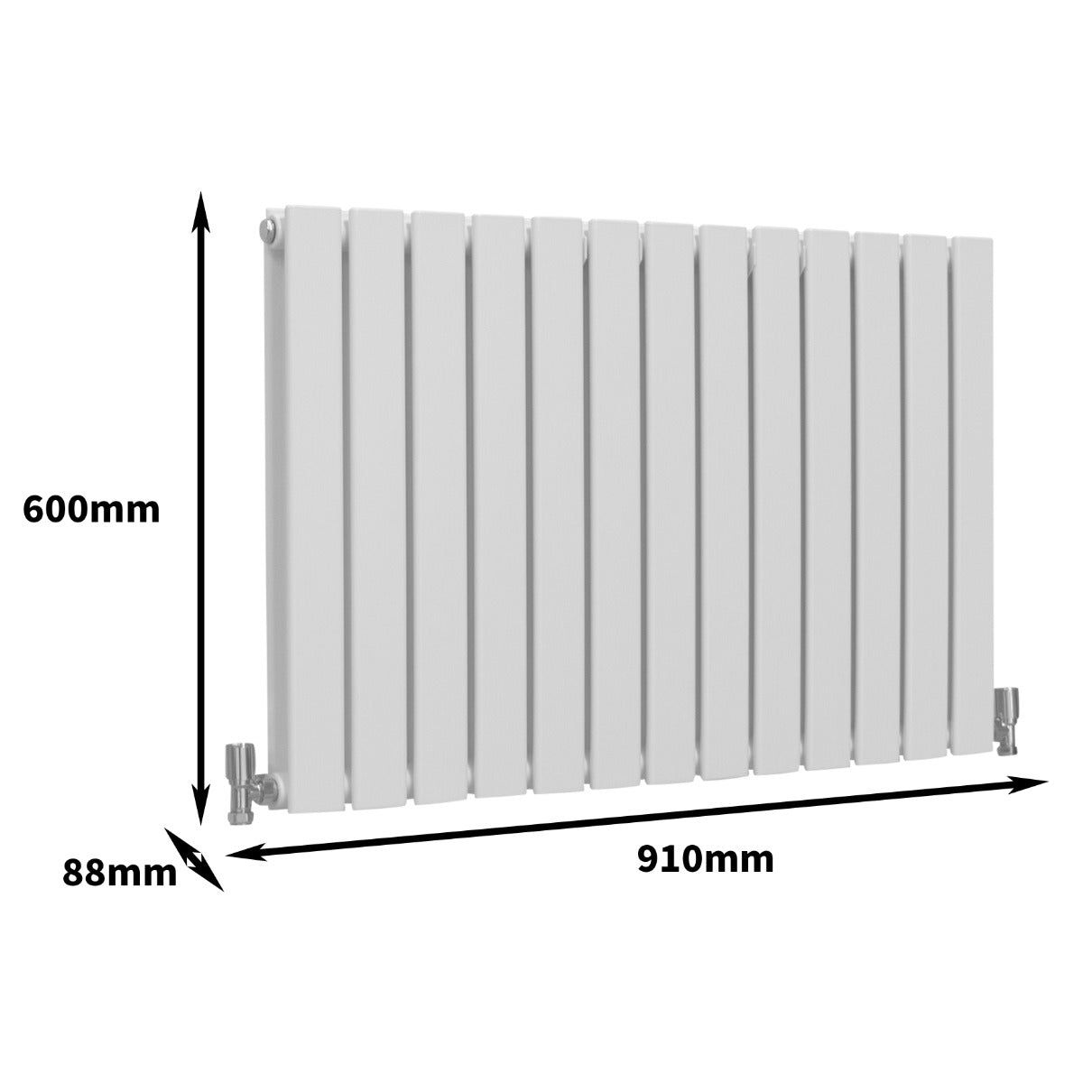 Radiateur Plat Blanc Brillant 60 cm x 91 cm