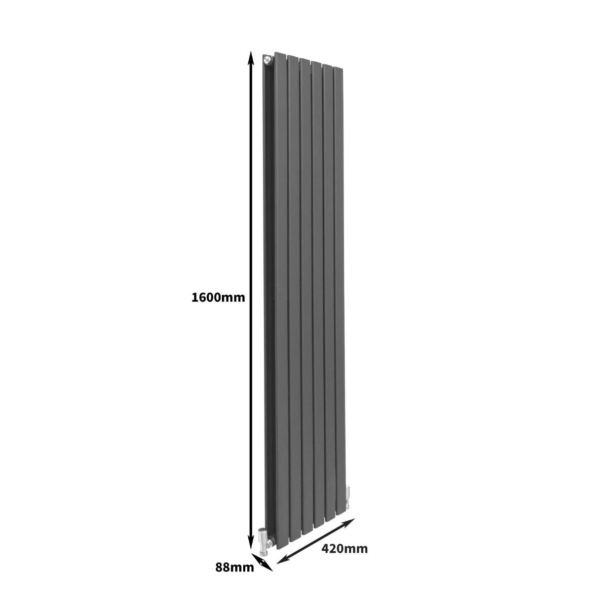 Radiateur Plat Gris Anthracite 160 cm x 42 cm