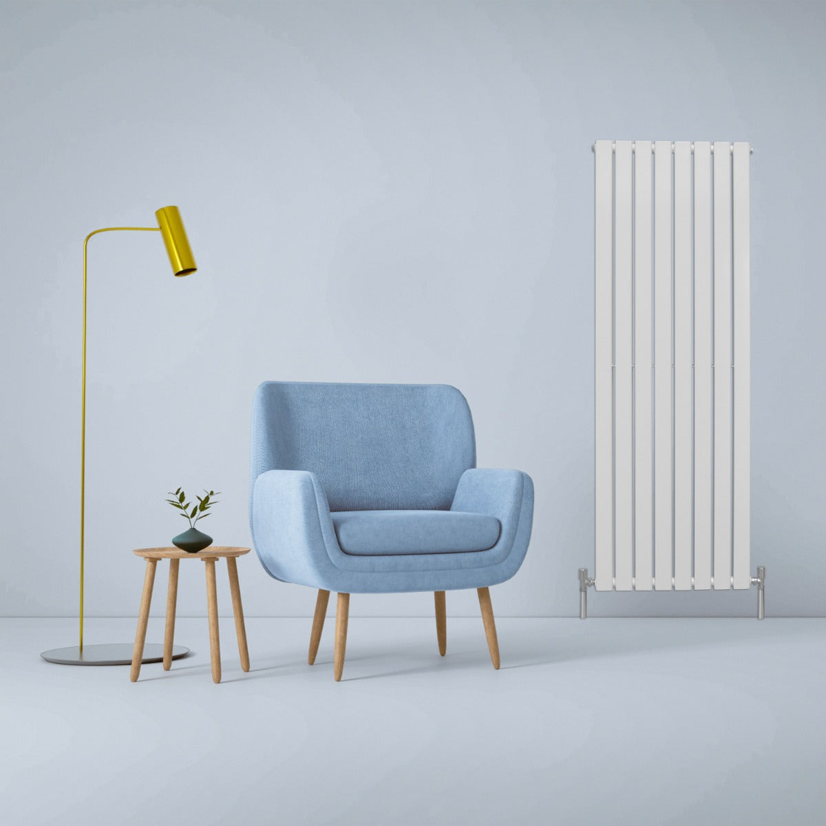 Radiateur Plat Blanc Brillant 160 cm x 56 cm