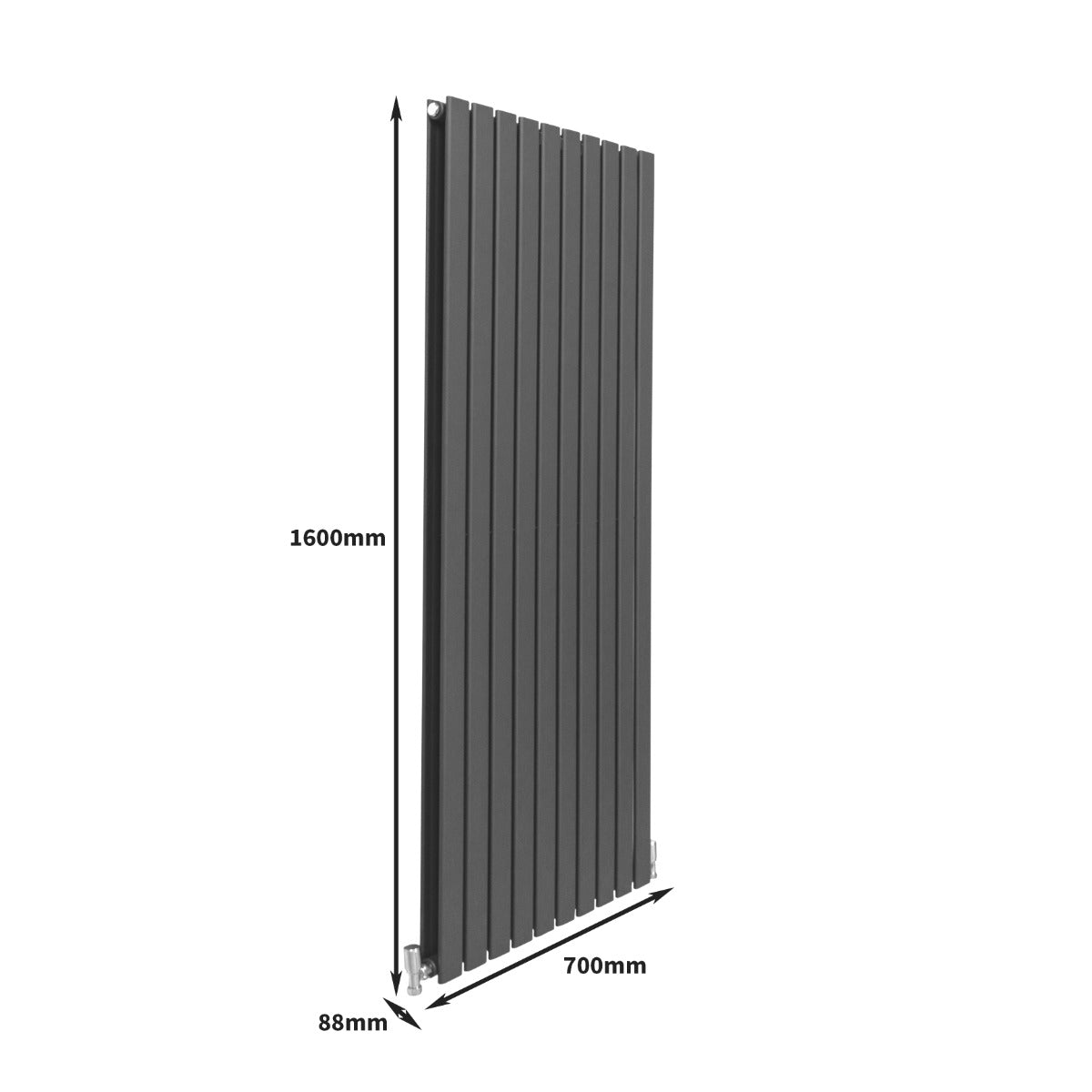 Radiateur Plat Gris Anthracite 160 cm x 70 cm