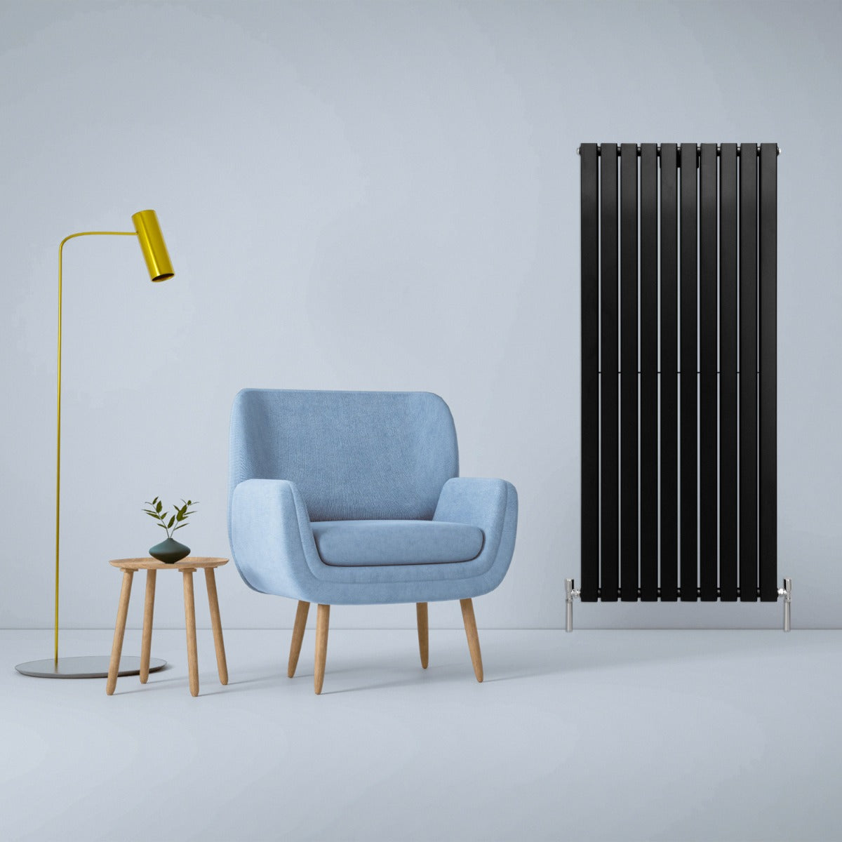 Radiateur Plat Noir Mat 160 cm x 70 cm