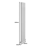 Radiateur Plat Blanc Brillant 180 cm x 28 cm