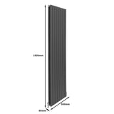 Radiateur Plat Gris Anthracite 180 cm x 56 cm