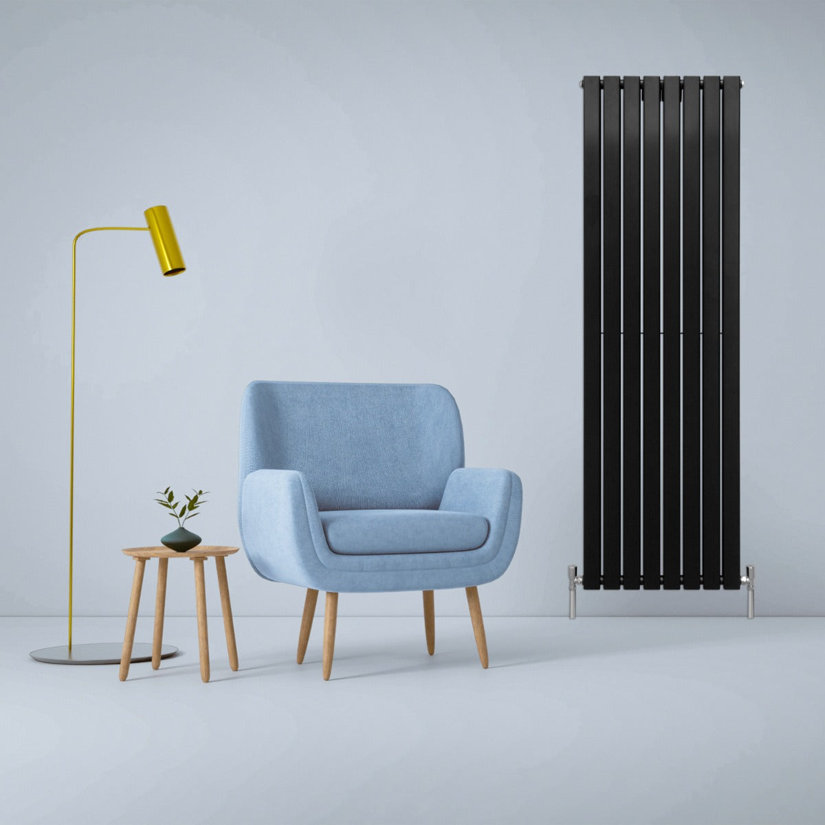 Radiateur Plat Noir Mat 180 cm x 56 cm