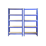 2 x Monster Racking T-Rax Rayonnage Étagère Robuster, Bleu, 75cm L, 30cm P