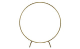 Décoration de Mariage - Combo Arche Circulaire Dorée & 2 Saules Pleureur Lumineux 180cm Blanc Chaud