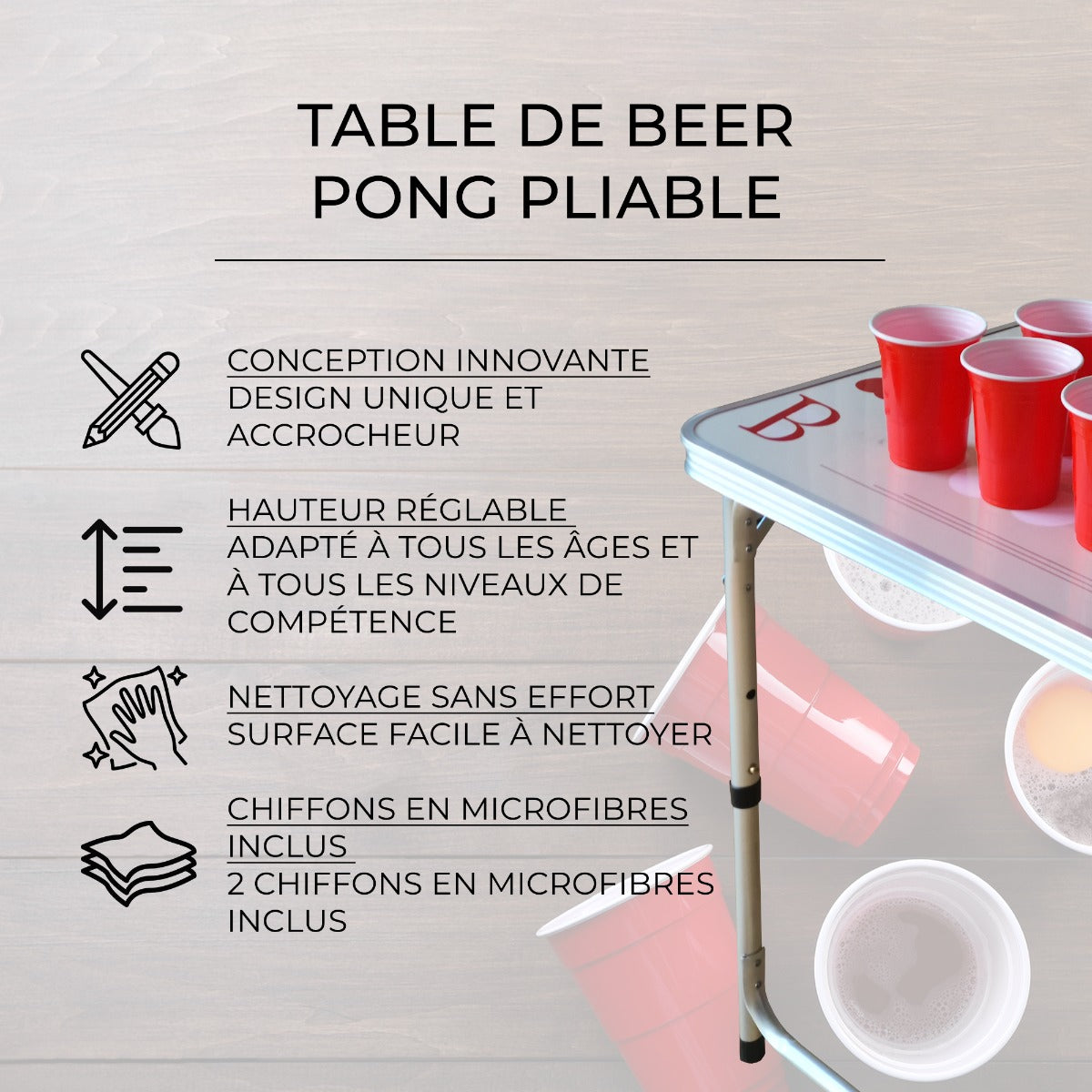 Table Jeu Bière-pong