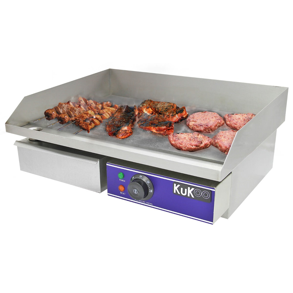 KuKoo Plaque de Cuisson Professionnelle Inox de 50cm