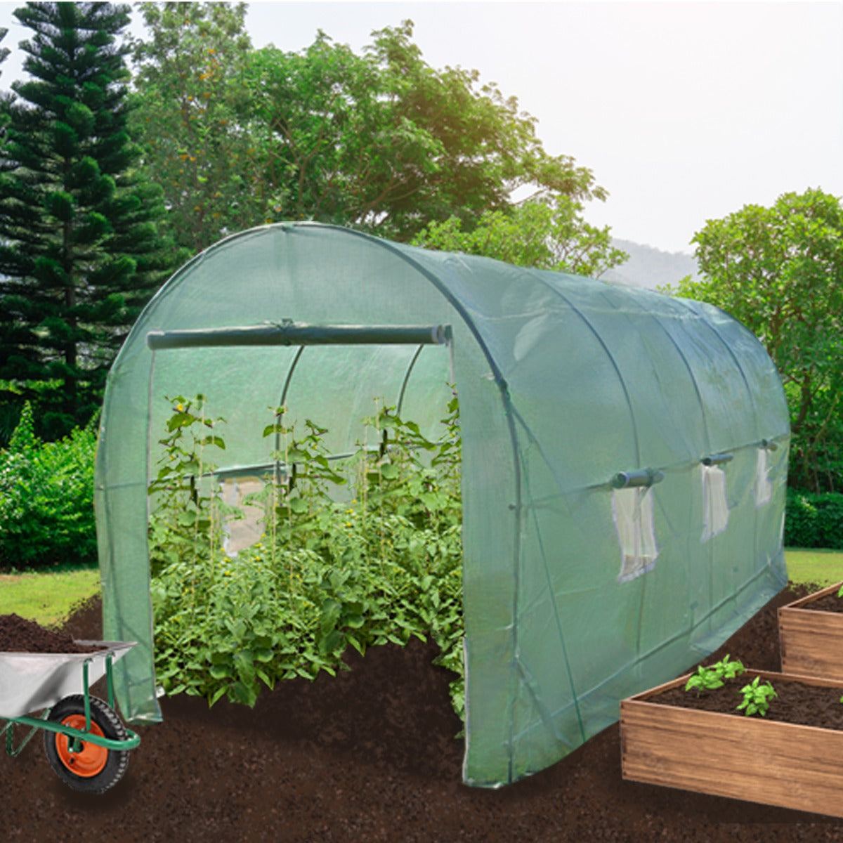 Serre Polytunnel 19mm 5m x 2m