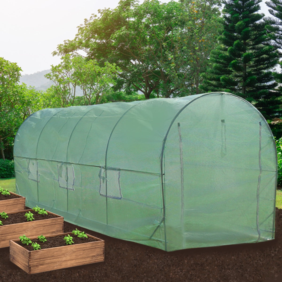 Serre Polytunnel 19mm 5m x 2m