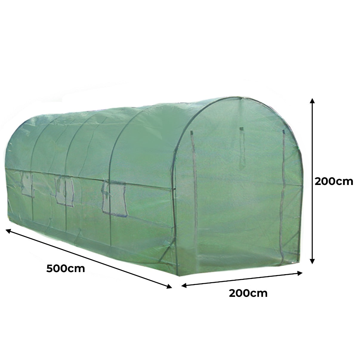 Serre Polytunnel 19mm 5m x 2m