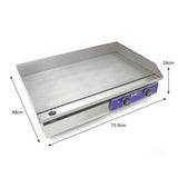 KuKoo Plaque de Cuisson Professionnelle Inox de 70cm