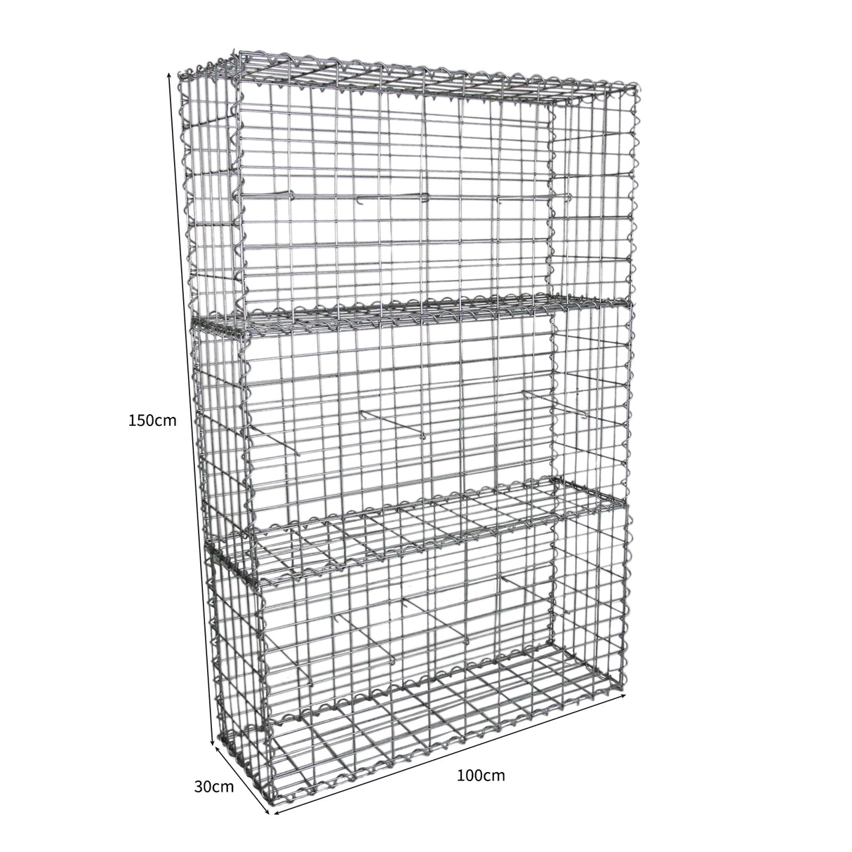 MonsterShop Lot de 6 Paniers de Gabions 100 x 50 x 30