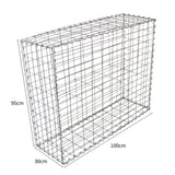 MonsterShop Lot de 6 Paniers de Gabions 100 x 95 x 30cm