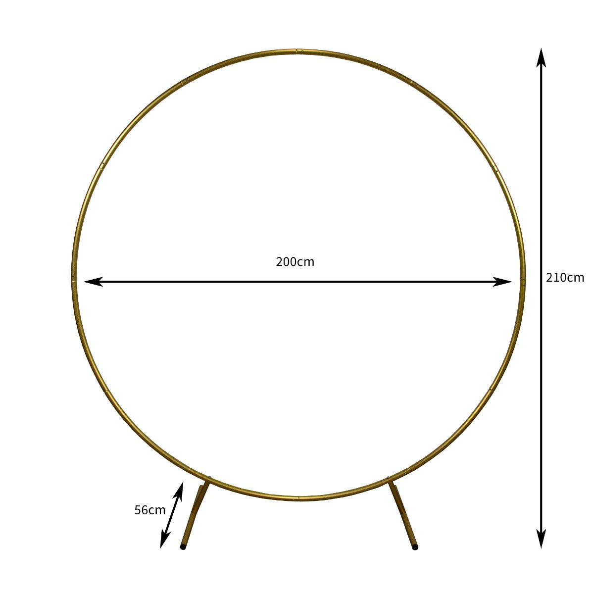 Décoration de Mariage - Combo Arche Circulaire Dorée & 1 Saule Pleureur Lumineux 180 cm Blanc Froid