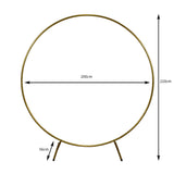 Décoration de Mariage - Combo Arche Circulaire Dorée & 2 Saules Pleureur Lumineux 180 cm Blanc Froid