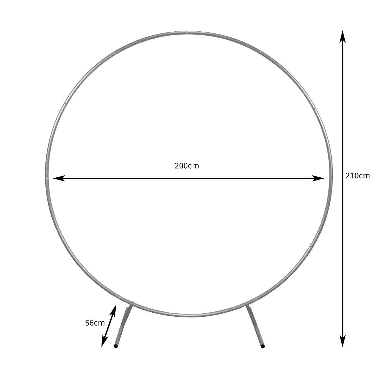 Arche Circulaire à Décorer pour Mariage - 200cm - Argentée