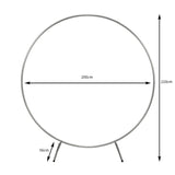 Décoration de Mariage - Combo Arche Circulaire Argentée  & 2 Saules Pleureur Lumineux 240 cm Blanc Chaud