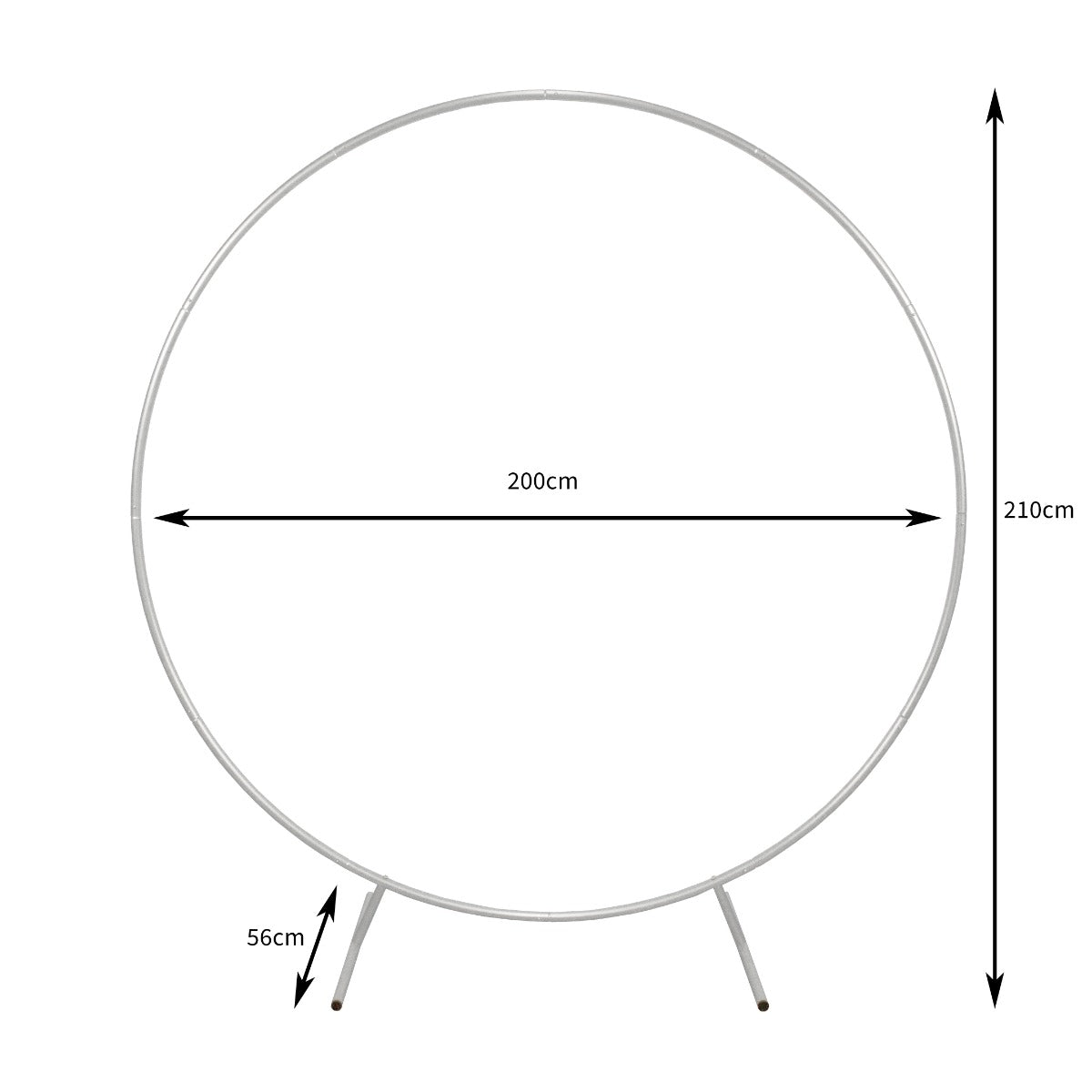 Décoration de Mariage - Combo Arche Circulaire Blanche & 1 Saule Pleureur Lumineux 180 cm Blanc froid